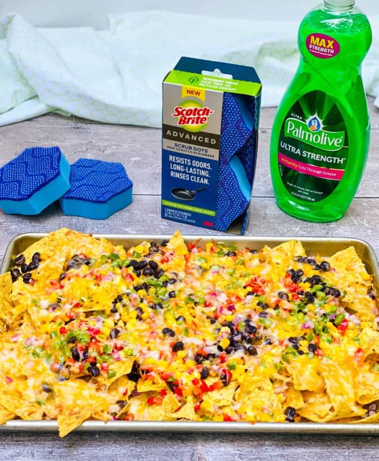 Loaded Vegetarian Nachos with Easy Cleanup!