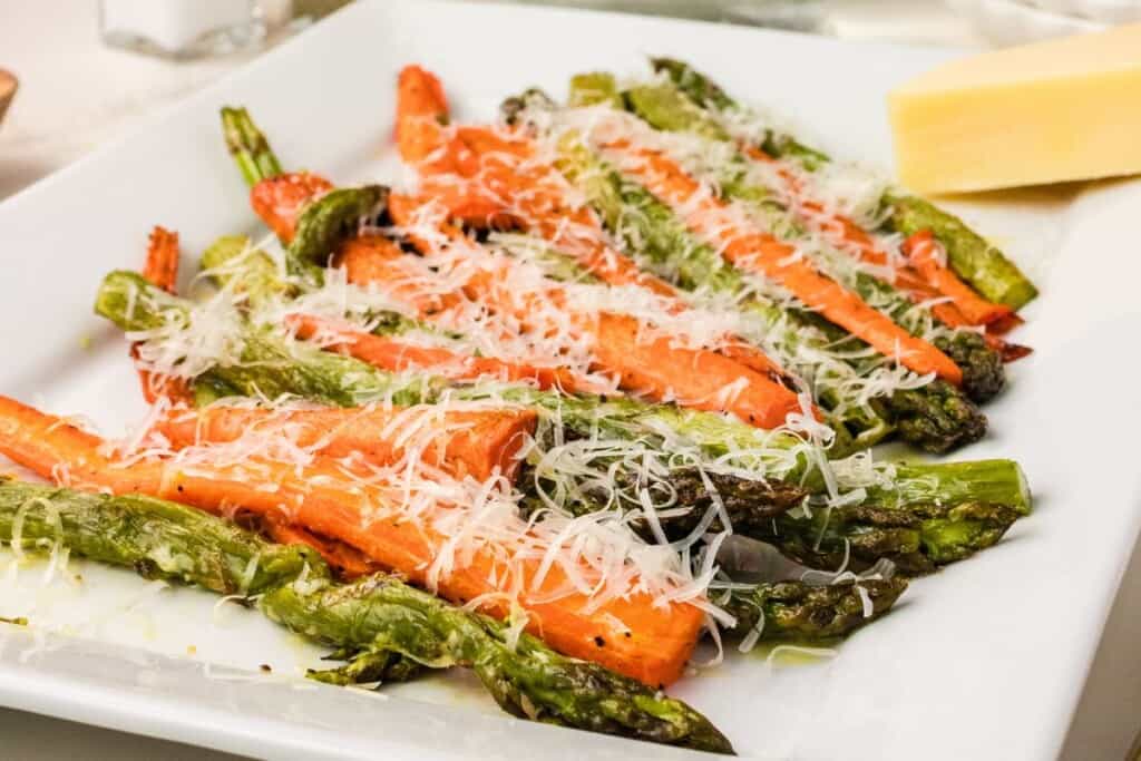 cheesy carrots and asparagus recipe