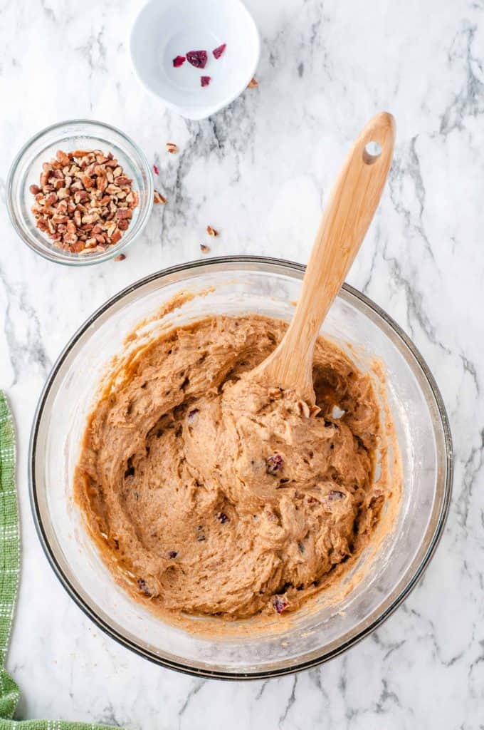 cranberry pumpkin bread batter