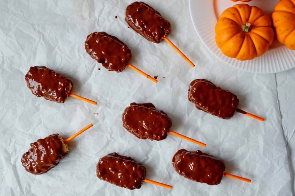 Chocolate dipped Rice Krispie treats