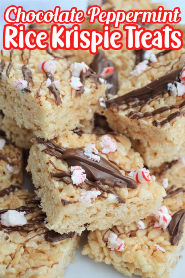 Chocolate Peppermint Rice Krispie Treats Pin