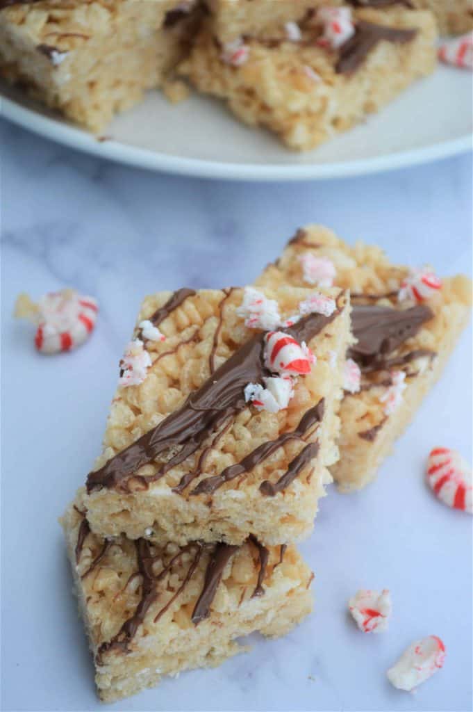 Chocolate Peppermint Rice Krispie Treats