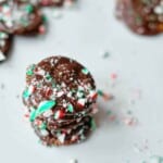 Chocolate Dipped Crackers With Peppermint Candy