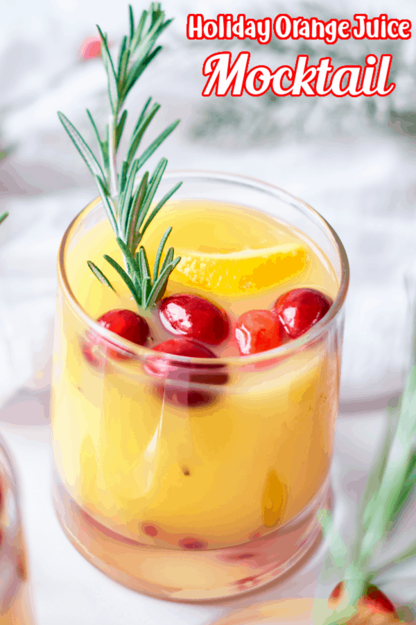 Holiday Orange Juice Mocktail Pin