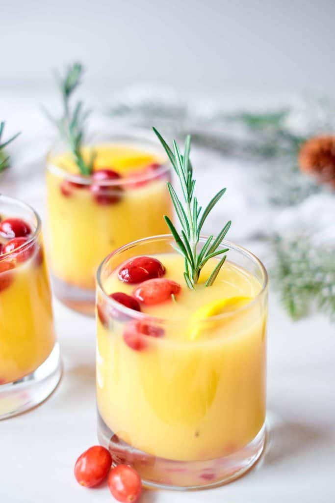 Orange Juice Mocktails on a white background