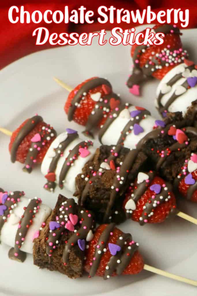 Chocolate Strawberry Dessert Sticks Pin