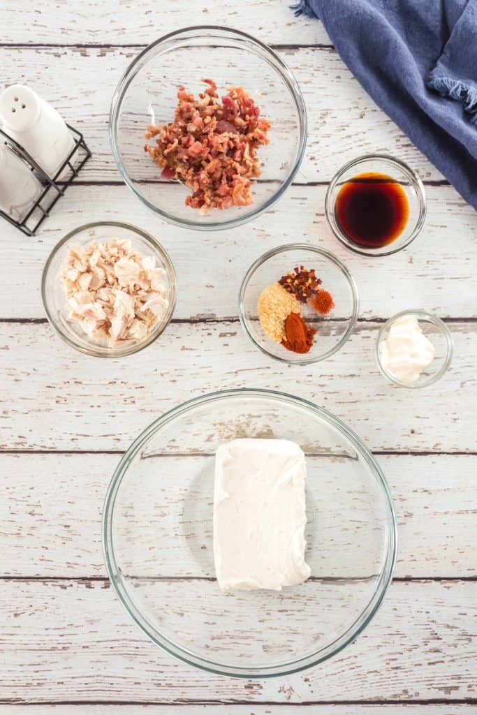 Ingredients for the Crack Chicken Dip