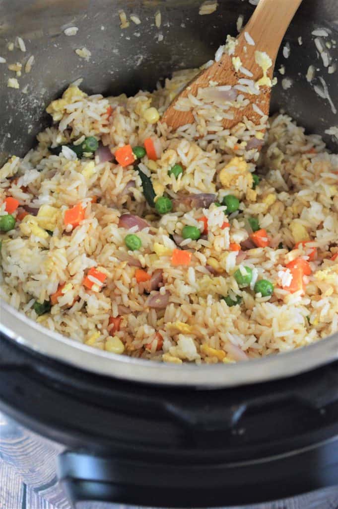 Instant Pot Fried Rice with Vegetables.