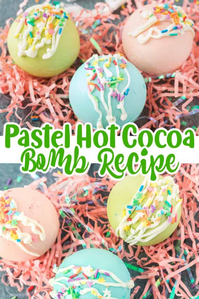 Pastel Hot Cocoa Bomb Recipe Pin