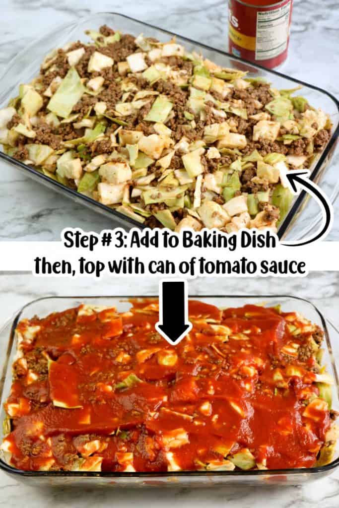 Step 3 of Process of making Keto Beef Casserole