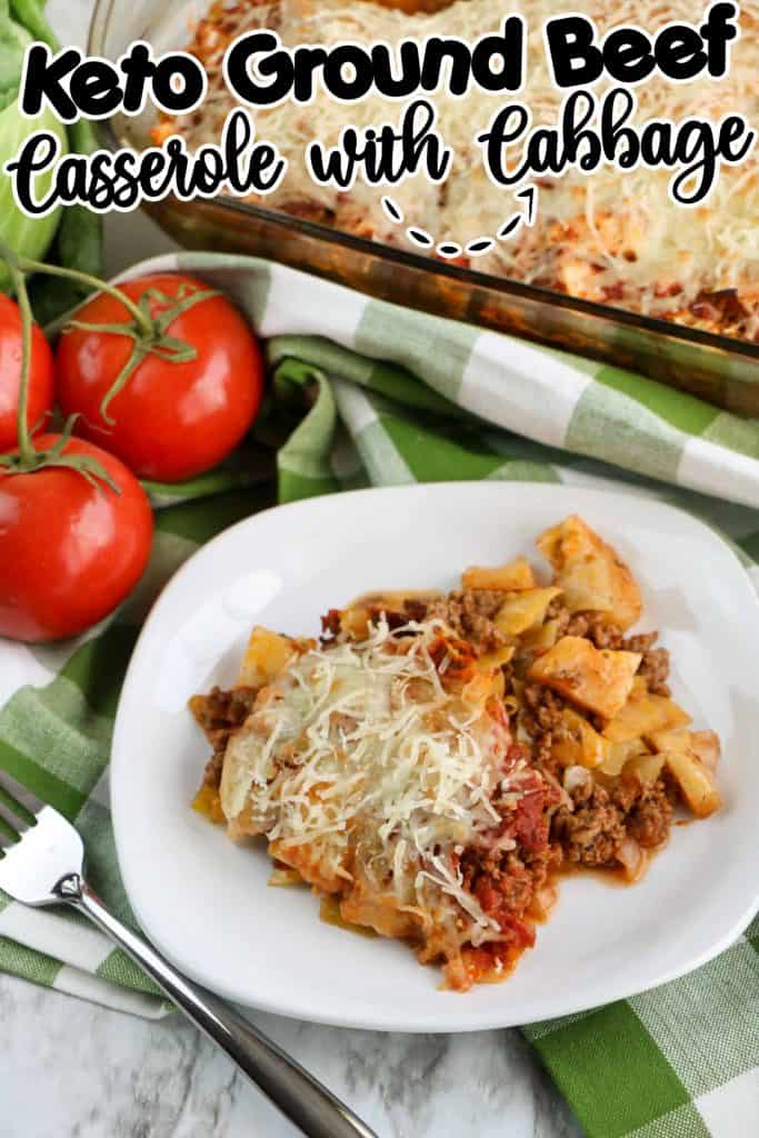 Keto Ground Beef Casserole with Cabbage Pin.