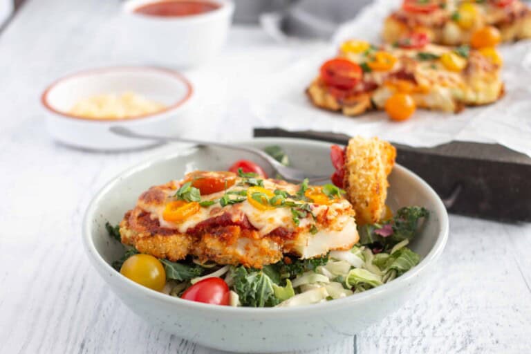 Oven Roasted Cauliflower Parmesan