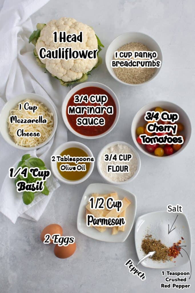 Cauliflower Parmesan Ingredients