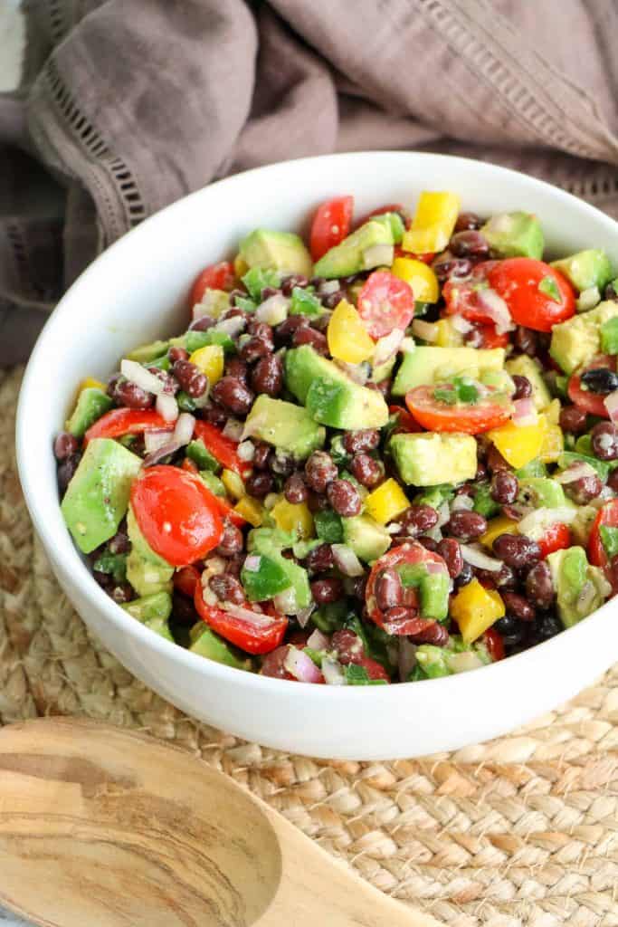 Guacamole Salad in a white bowl.