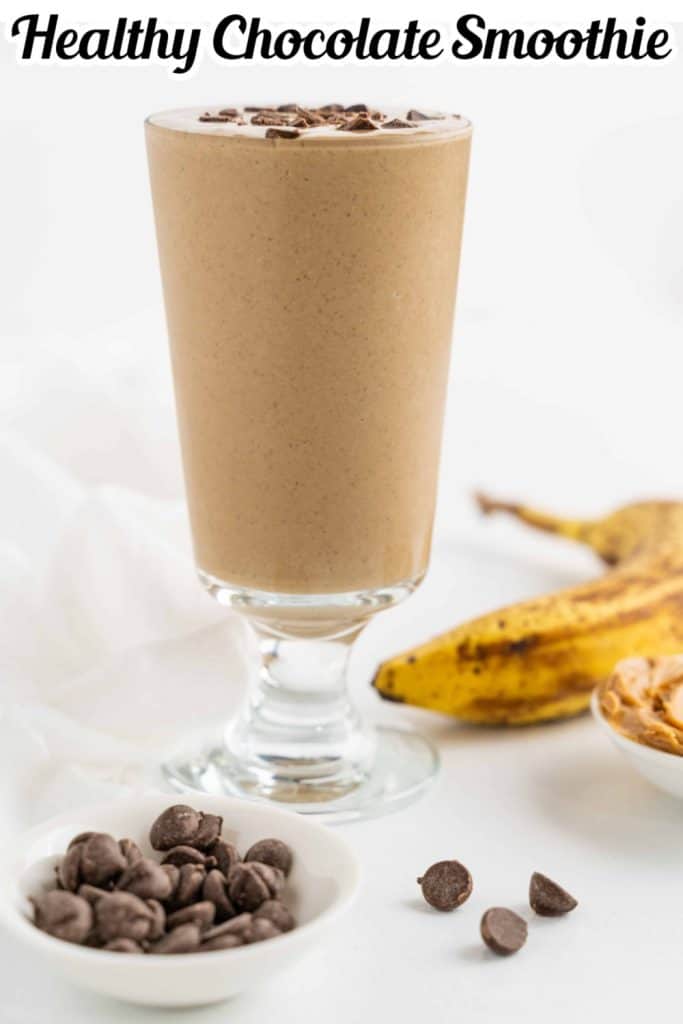 Healthy Chocolate Smoothie Recipe Pin