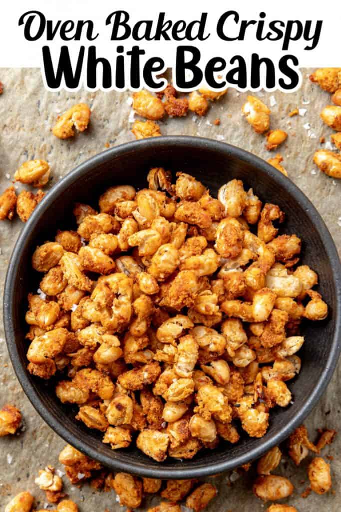 Oven Baked Crispy White Beans Pin