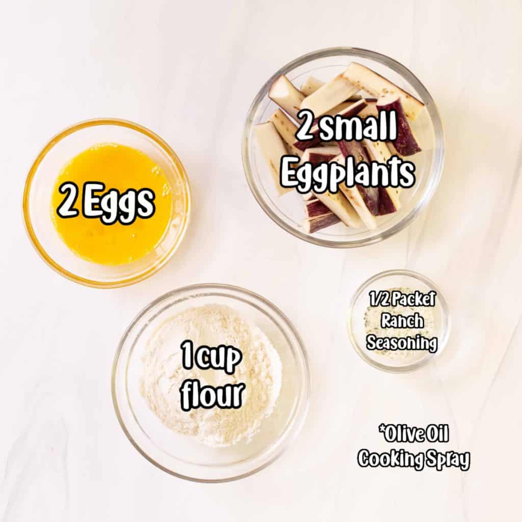 Ingredients for Eggplant Fries