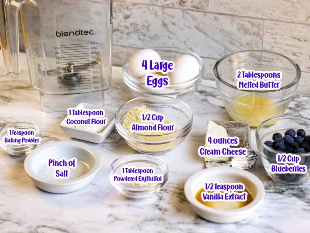 Keto Blueberry Pancakes Ingredients