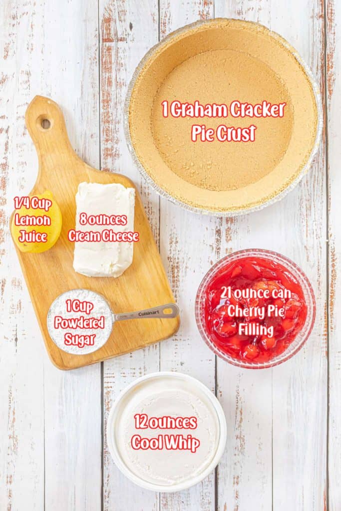 No Bake Cherry Cheesecake Ingredients