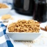 Air Fryer Granola in a white square dish.