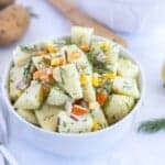 Corn and potatoes in a pot.