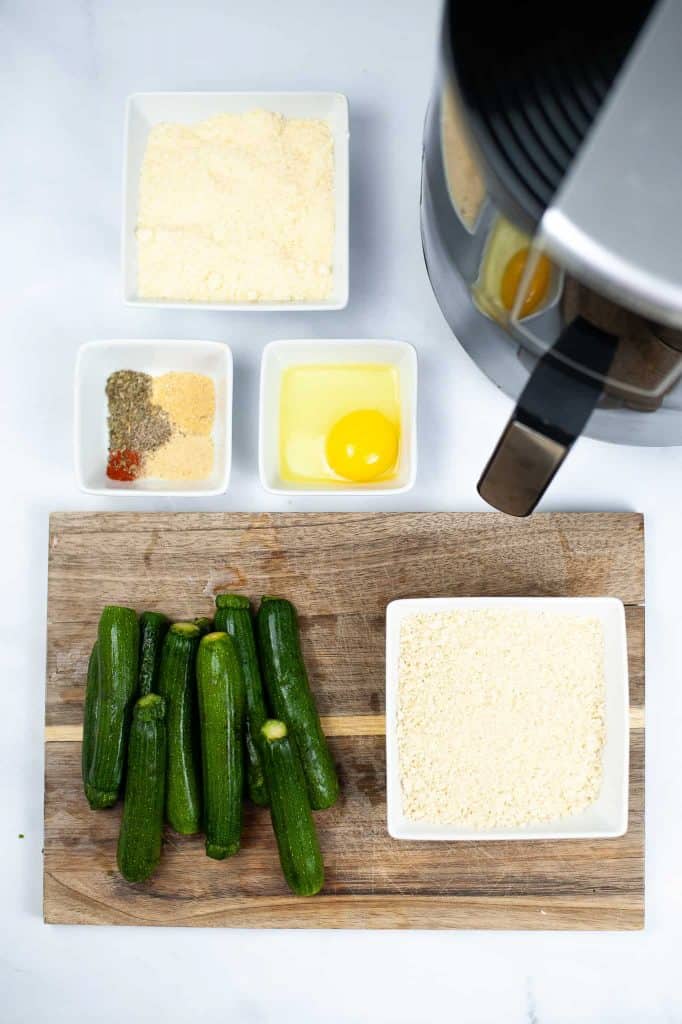 Ingredients for Air Fryer Zucchini Fries