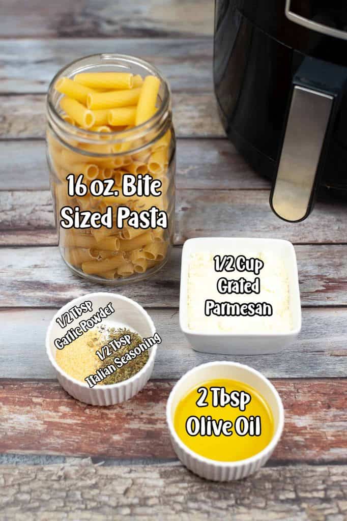 Ingredients for Pasta Chips
