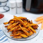 Plate of Air Fryer Sweet Potato Fries