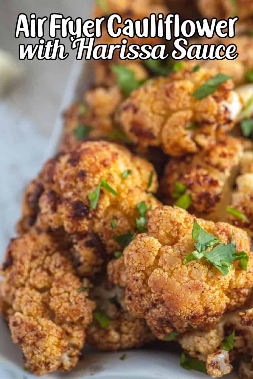 Air Fryer Cauliflower Wings with Harissa Sauce Marathons & Motivation