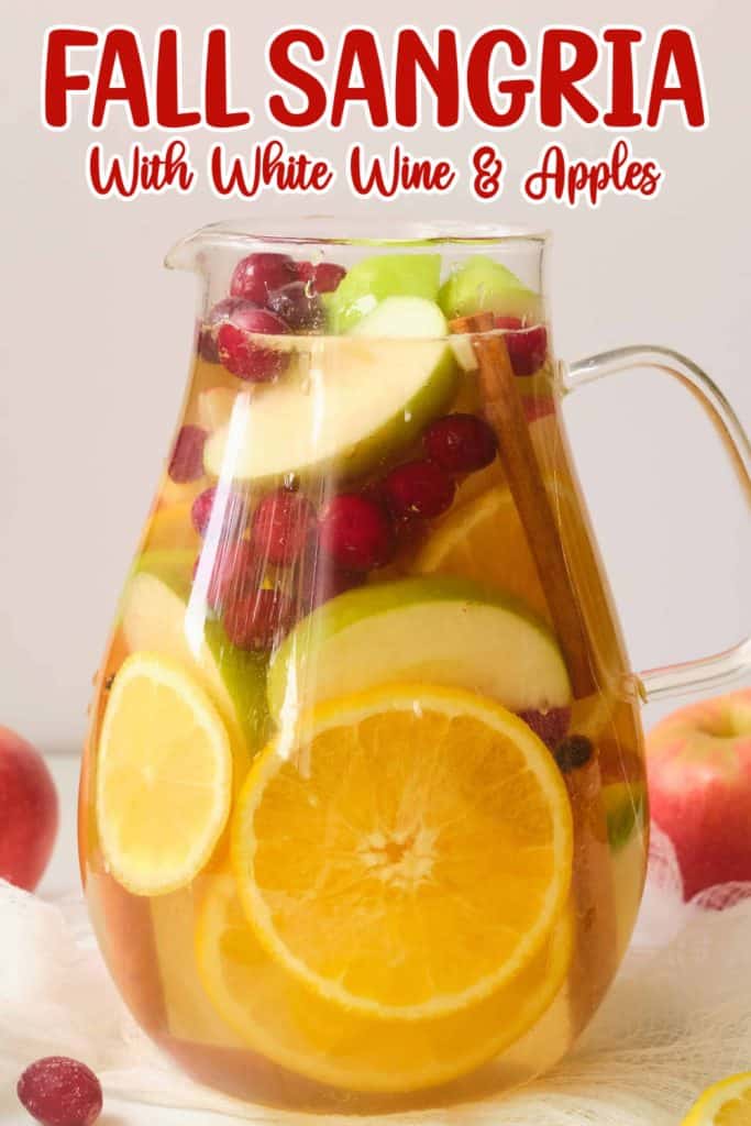 Fall Sangria with White Wine and Apples Pin