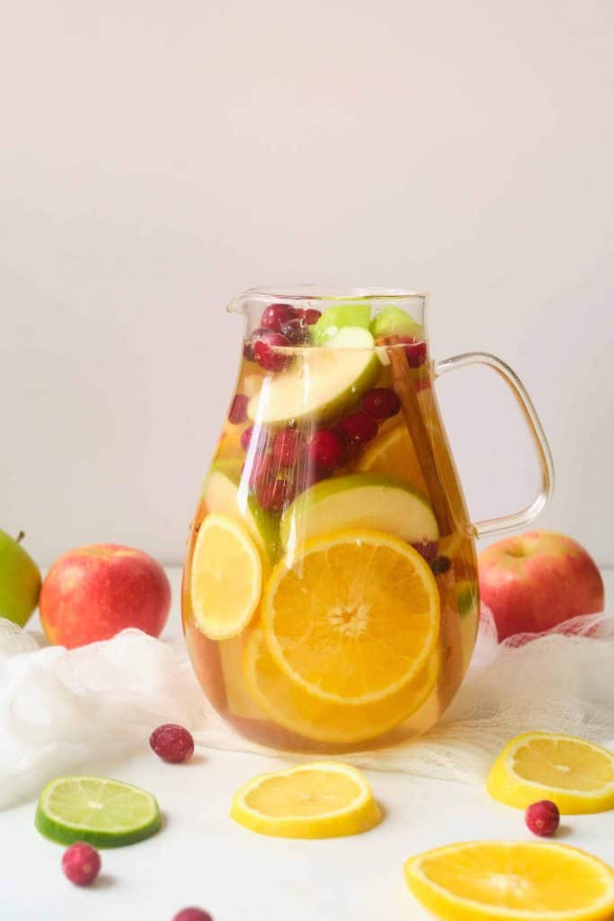 Fall Sangria with white wine.