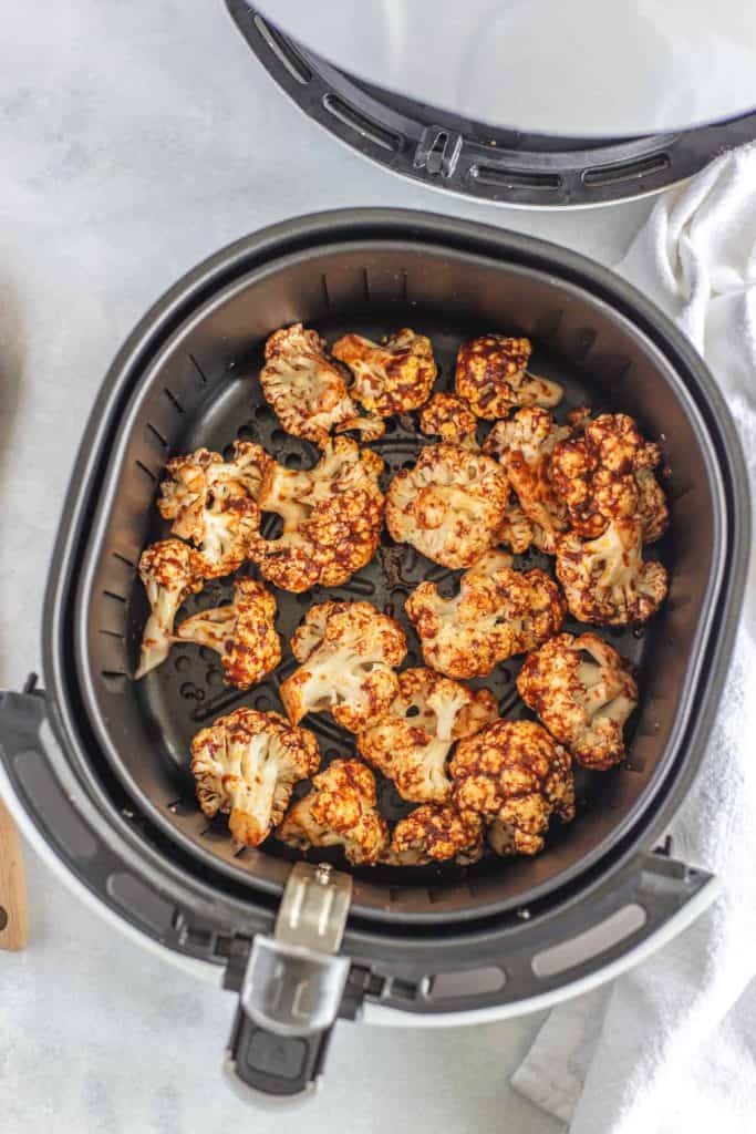 Harissa cauliflower in the air fryer.