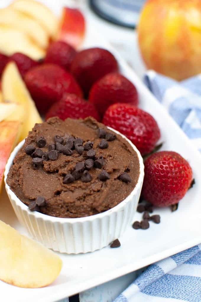 Chocolate Hummus with Fruit