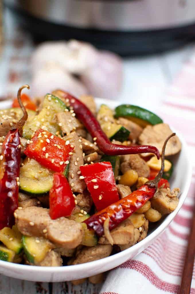 Closeup of Kung Pao Chicken