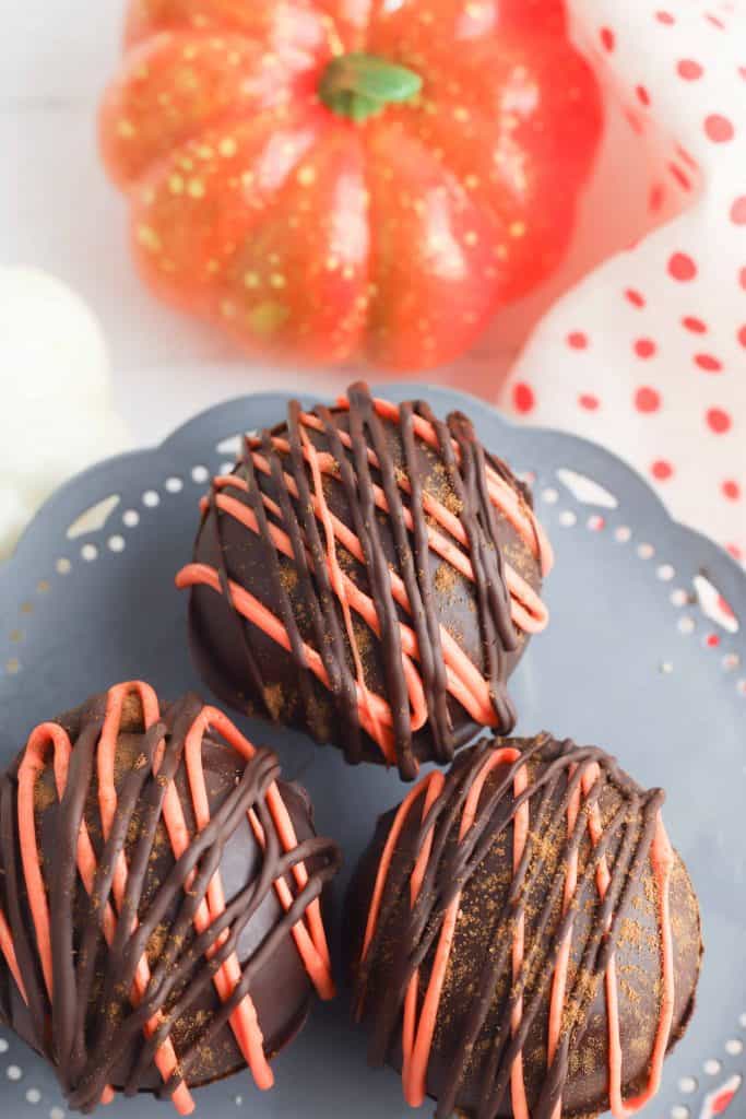 Overhead view of Pumpkin Spice Latte Bombs