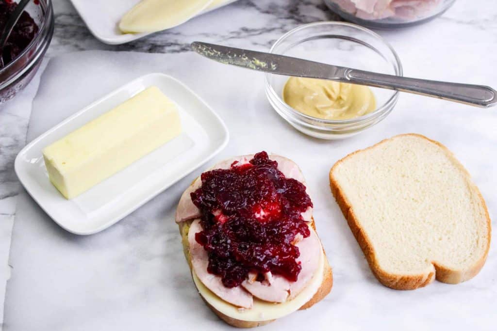 Building the Turkey Cranberry Sandwich