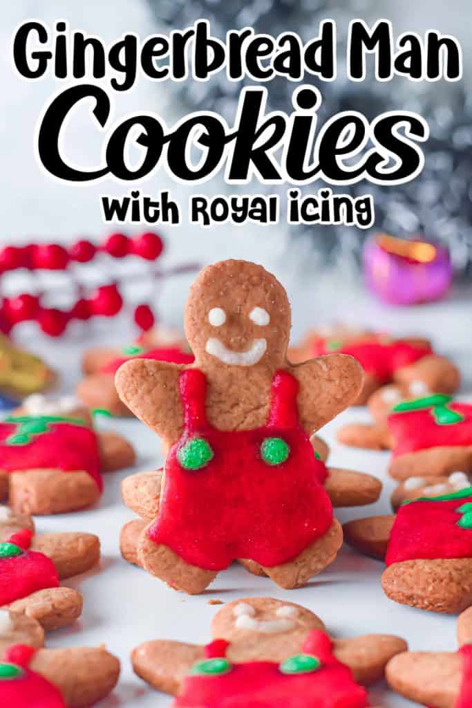 Gingerbread Cookies with Royal Icing Pin.