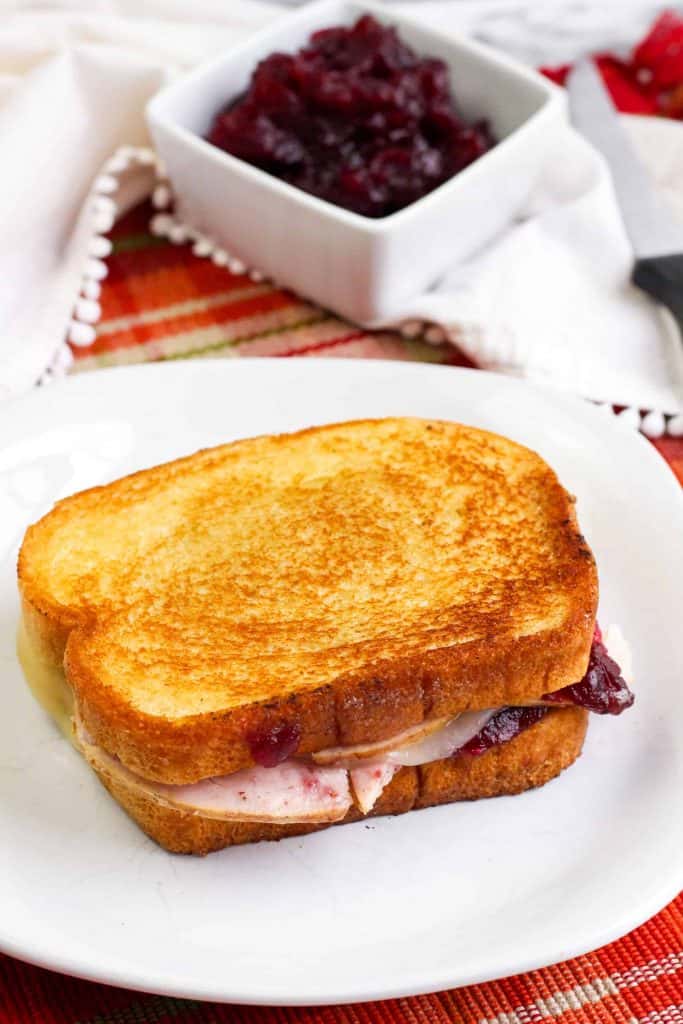 Grilled Cheese Sandwich with Turkey and Cranberry