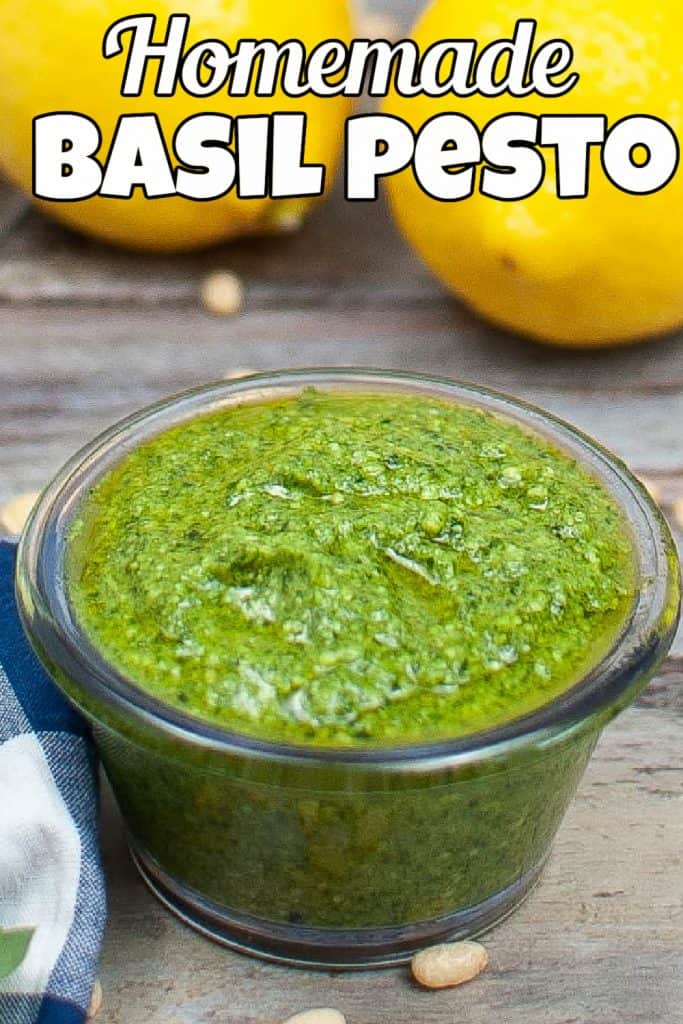 Fresh Homemade Basil Pesto Pin