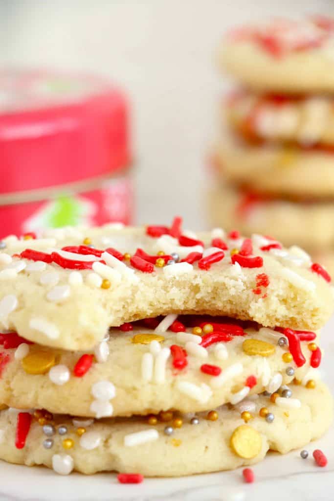 Cookie with a bite out of it.