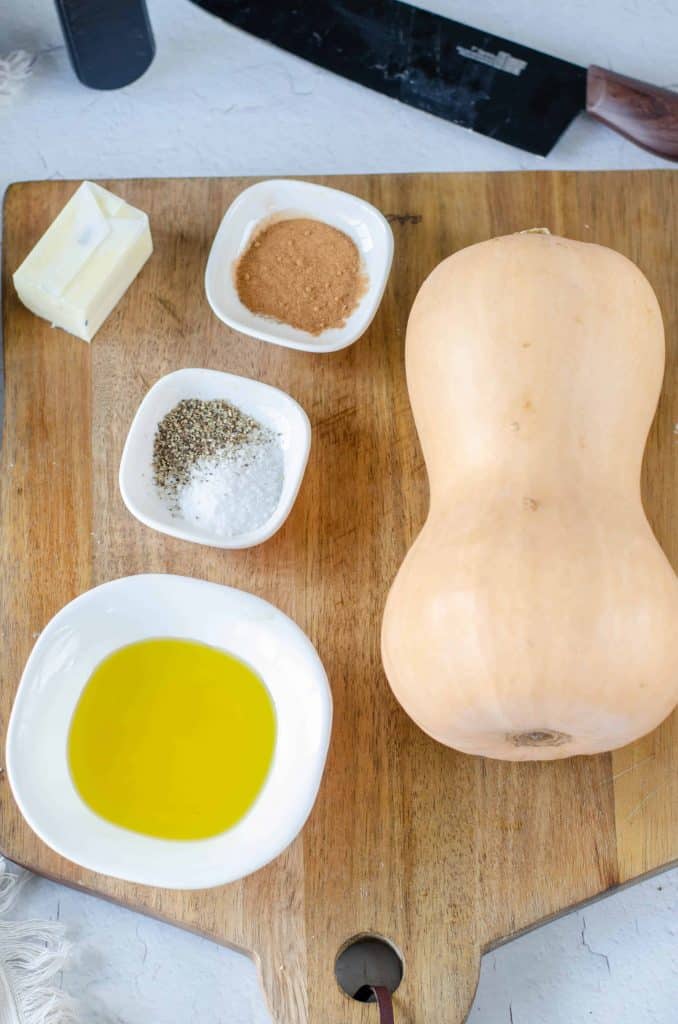 Ingredients for butternut squash recipe in the Air Fryer.