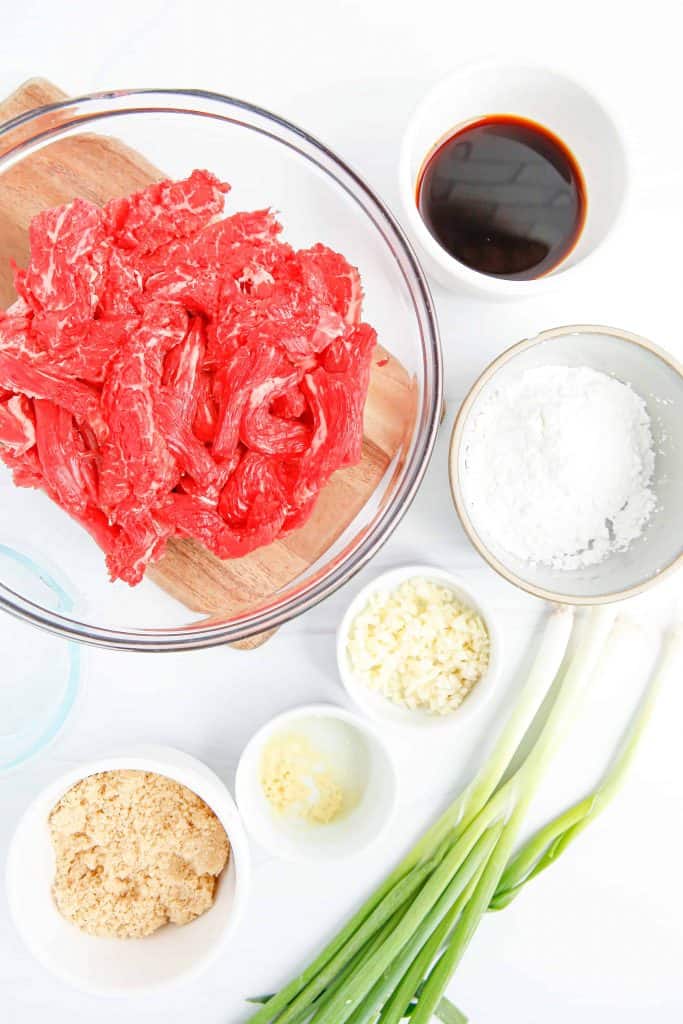 Ingredients for Air Fryer Mongolian Beef