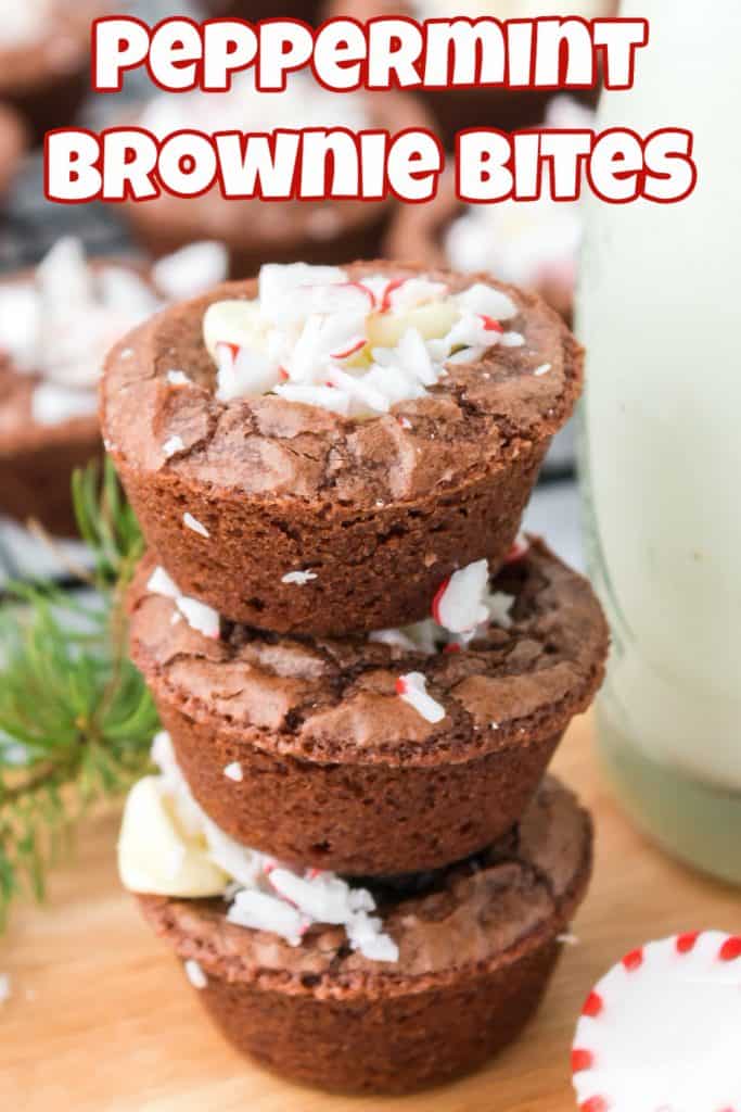 Peppermint Brownie Bites Pin