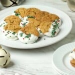 Plate of dipped Molasses cookies