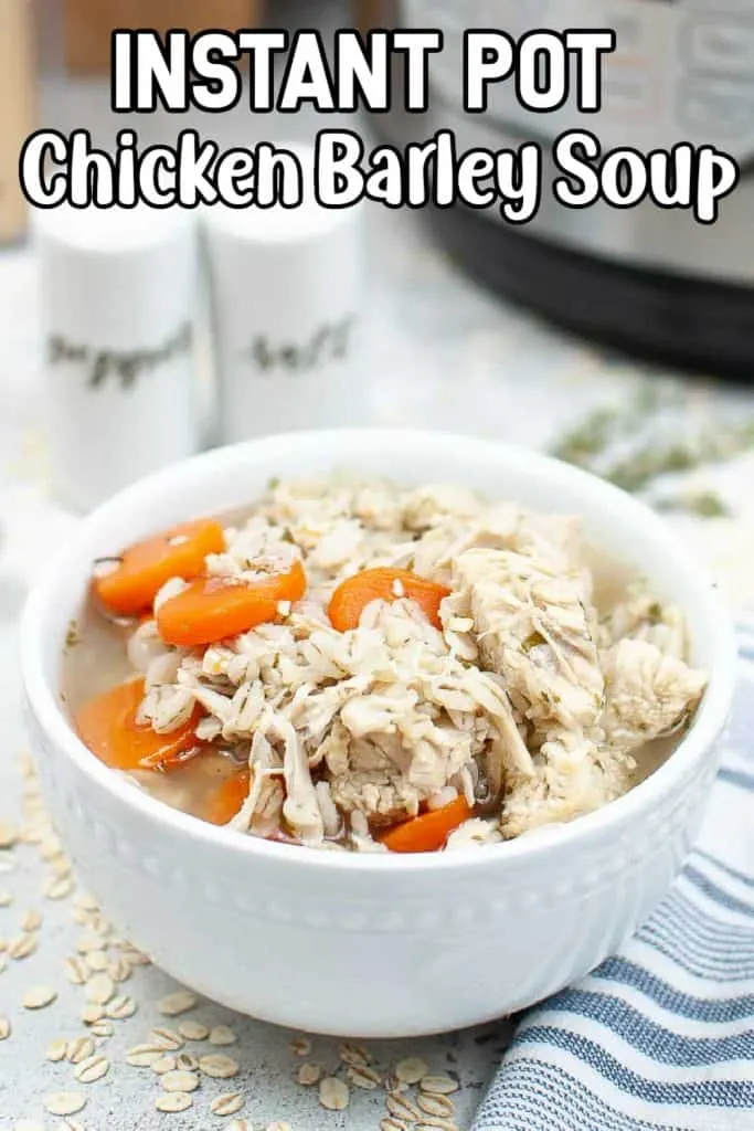 Instant Pot Chicken Barley Soup Recipe - Marathons & Motivation