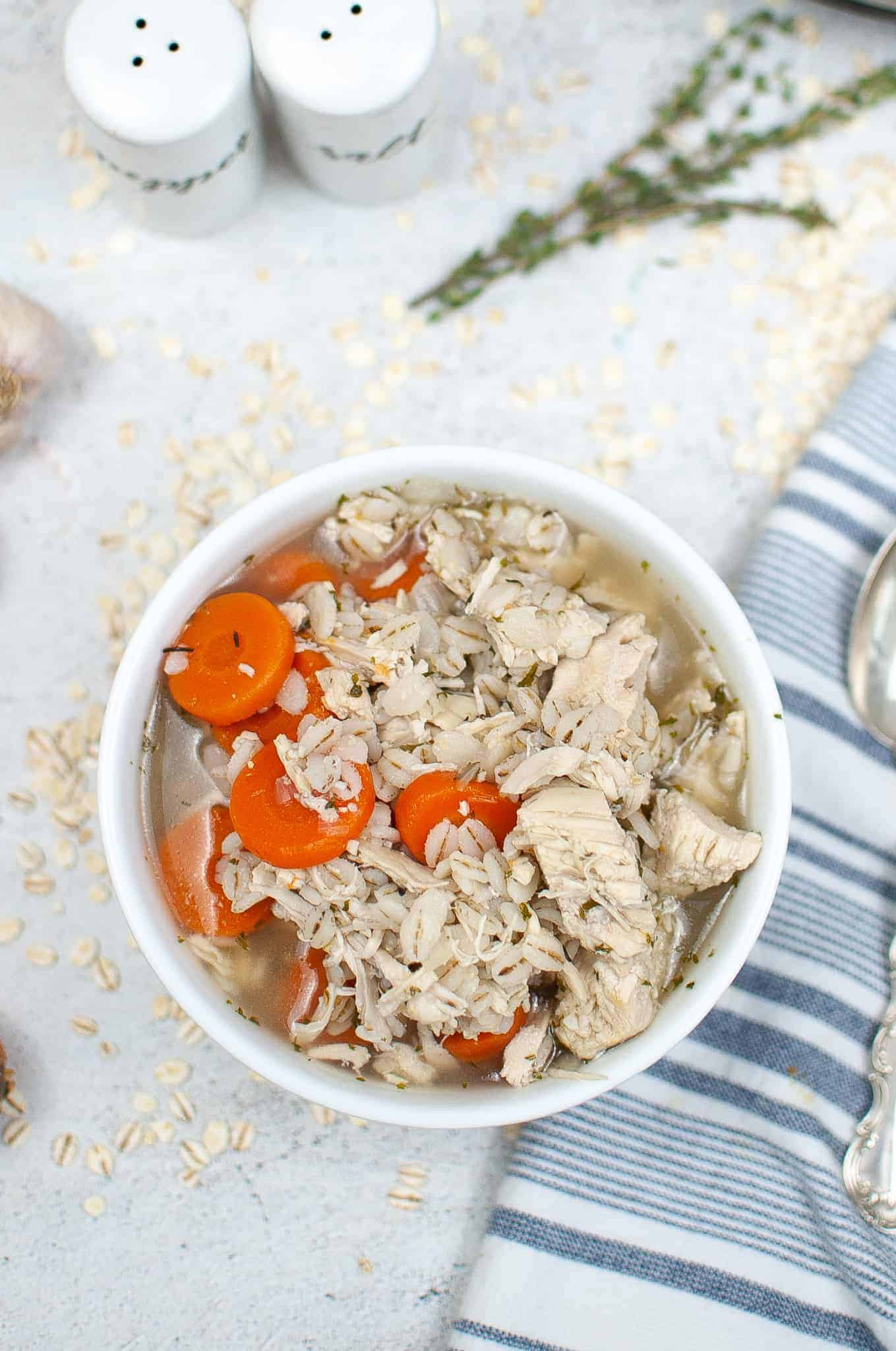 Instant Pot Chicken Barley Soup Recipe - Marathons & Motivation