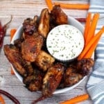BBQ Chicken wings in a bowl.