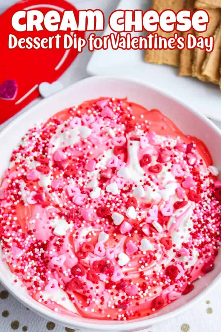 Cream Cheese Dessert Dip for Valentine’s Day Marathons & Motivation