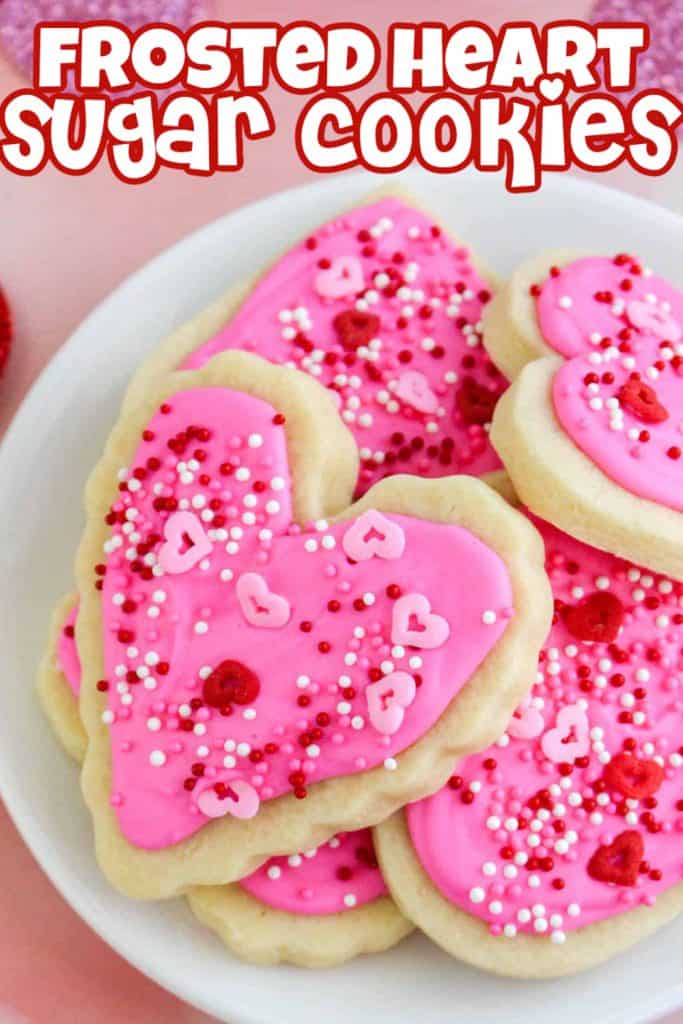 Frosted Heart Sugar Cookies