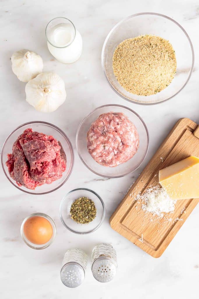 Ingredients for Air Fryer Meatballs